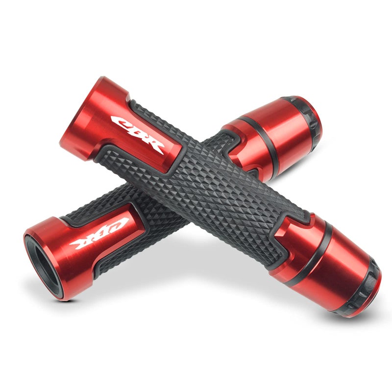 LANQIAN 7/8'' 22mm Motorcycle CNC Aluminum Powersports Handlebar Grips with Grip Ends for CBR500 CBR1000RR CBR1100XX CBR125 CBR250 CBR300R CBR400RR CBR450SR CBR600RR CBR600F CBR900RR CBR954RR red - Image 1